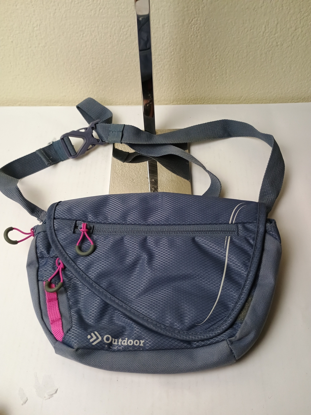 Outdoor Marilyn Blue Waist Bag with Pink Accents Hiking
